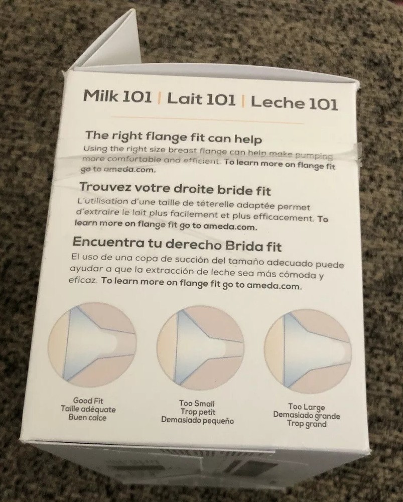 Ameda Custom Fit Breast Flanges, 2M/2L , New In Box