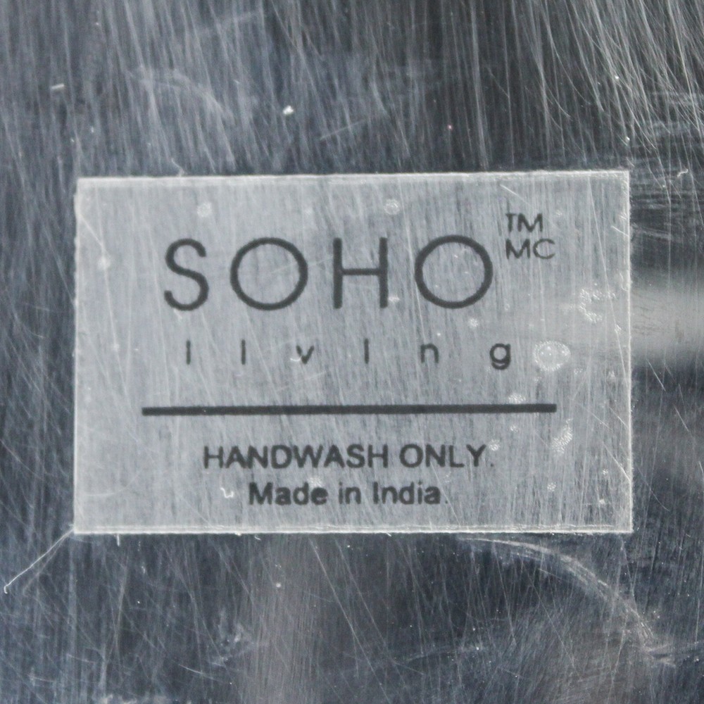 Soho Living Silver Tone Aluminum Bubble Pattern Rectangular Tray