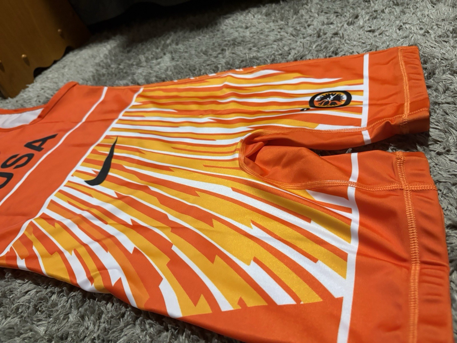 Orange Oklahoma State Wrestling Singlet Adult Medium