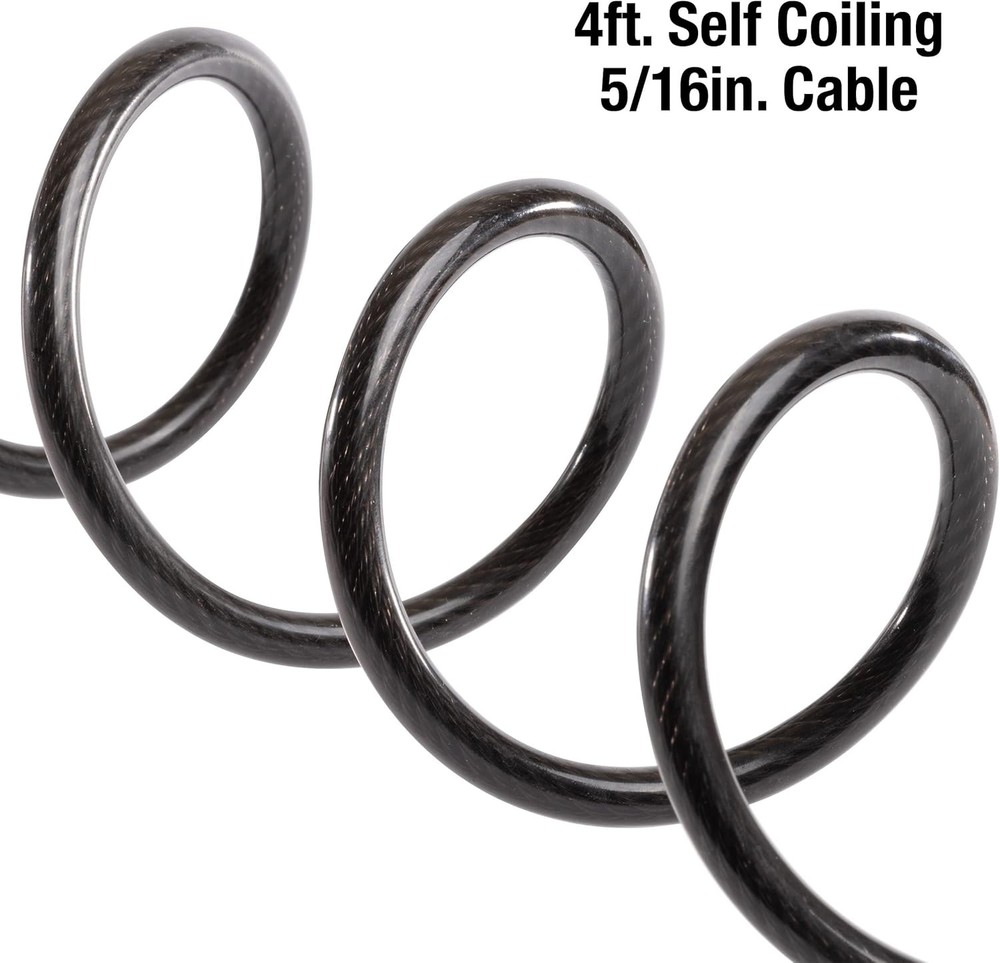 Master Lock Bike Cable with Combination Black, 8143D 1 Pack, Black