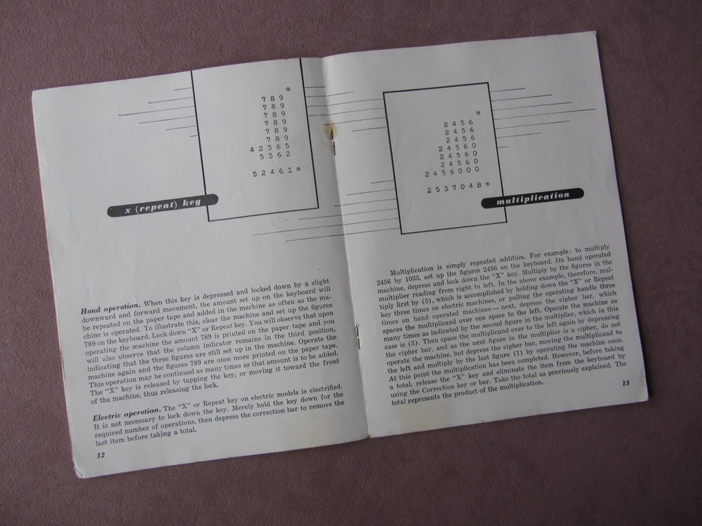 Orig1950 Remington Rand Adding Machine Owner Operating Instructions Users Manual