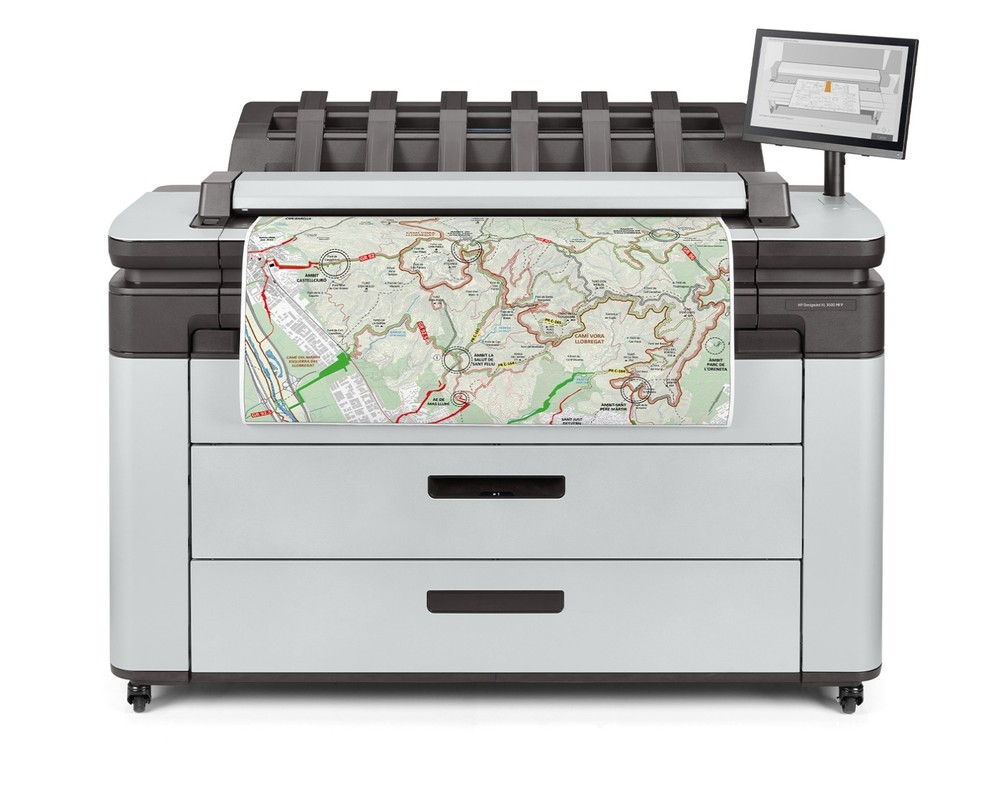 HP DesignJet XL 3600 36-in Multifunction Large Format Printer - 6KD25A