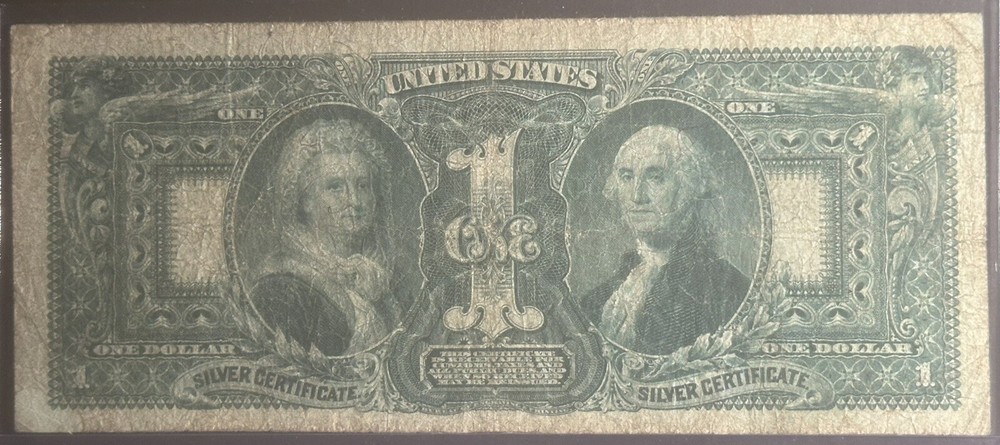 1896 $1 🇺🇸 Very Fine (( Educational Note Silver Certificate )) Good Details