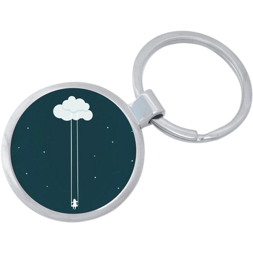 Cloud Swing Keychain - Includes 1.25 Inch Loop for Keys or Backpack
