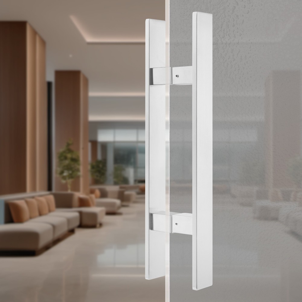 H-Shaped Push Pull Door Handle Stainless Handle Sliding Dual Sided Door Handle