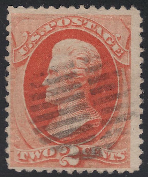 Scott # 183 2c Jackson Fancy Cancel Grid