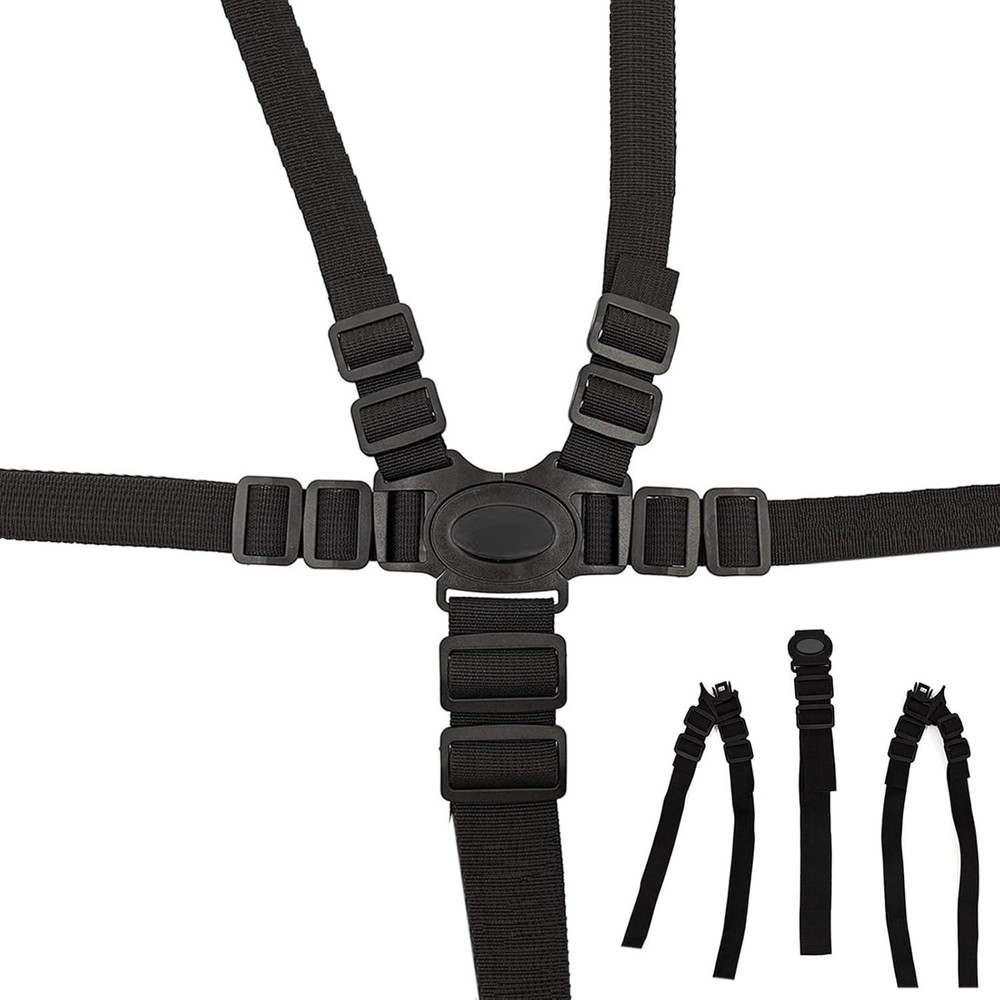 Adjustable 5-Point Safety Belt for Strollers & High Chairs - Easy Installation