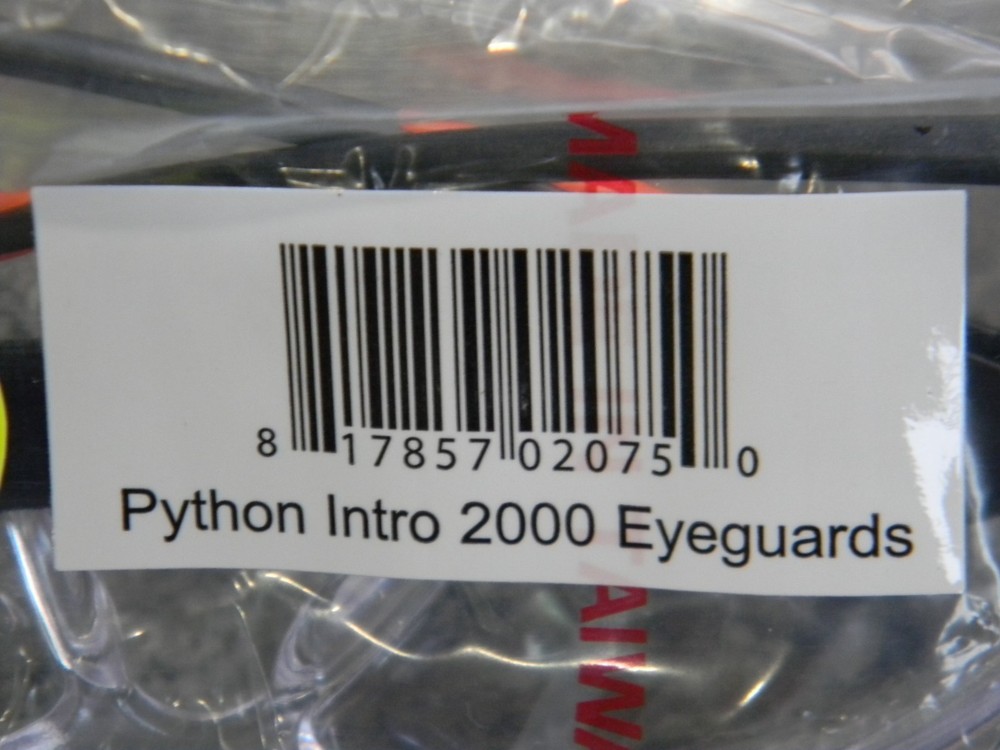 Pair Dunlop Grey/Blue Squash Lite Ti Racquets, Python Intro 2k Eyeguards, & Ball