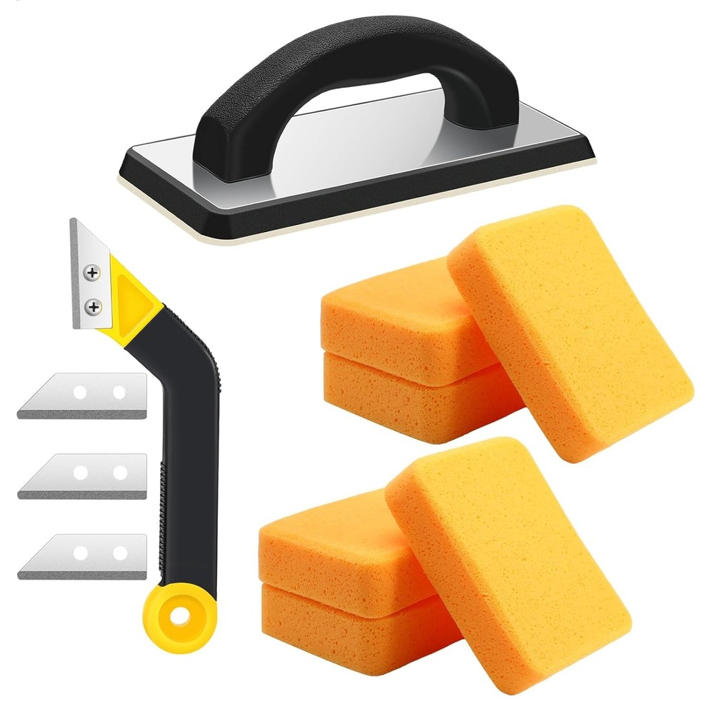 11 Pcs Grout Float Sets Include 9.5 x 4 Inch Molded Rubber Grout Float