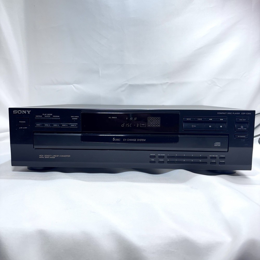 Sony CDP-C265 5 CD Compact Disc Changer Player (Tested Working No Remote)