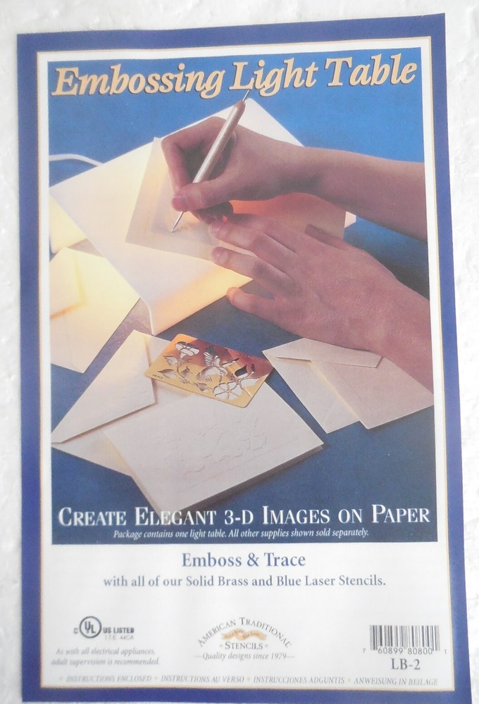 American Traditional Embossing Light Table Embossing Tracing Working No Stencil