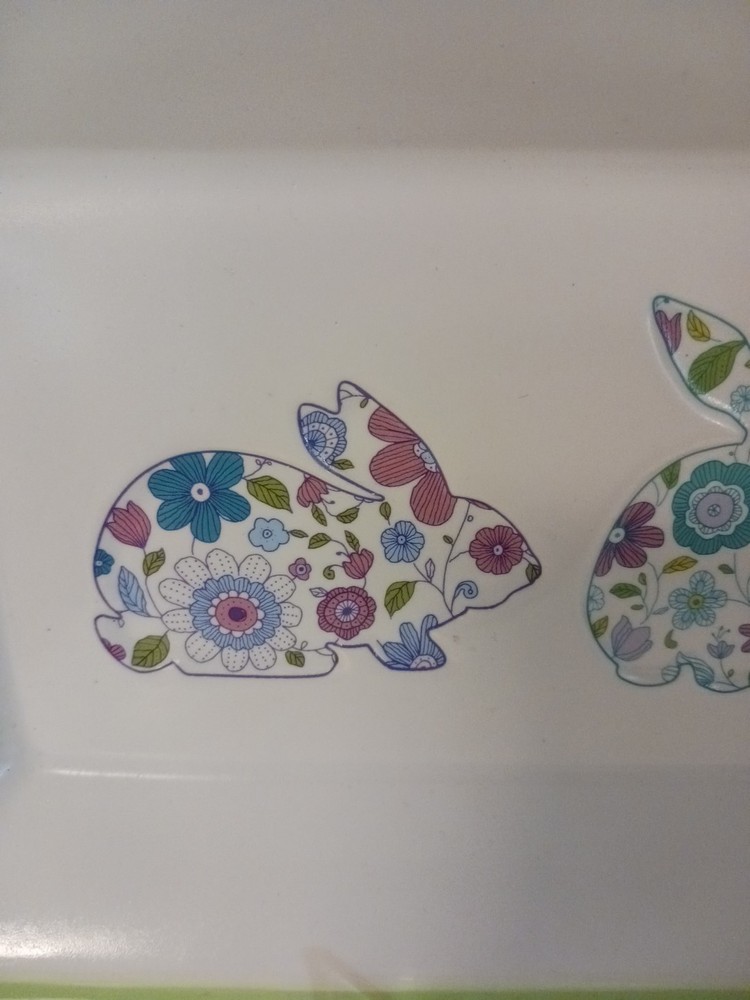 Easter Hallmark 'Spring is Served' Bunny Rabbit Tray - Ceramic Serving Tray