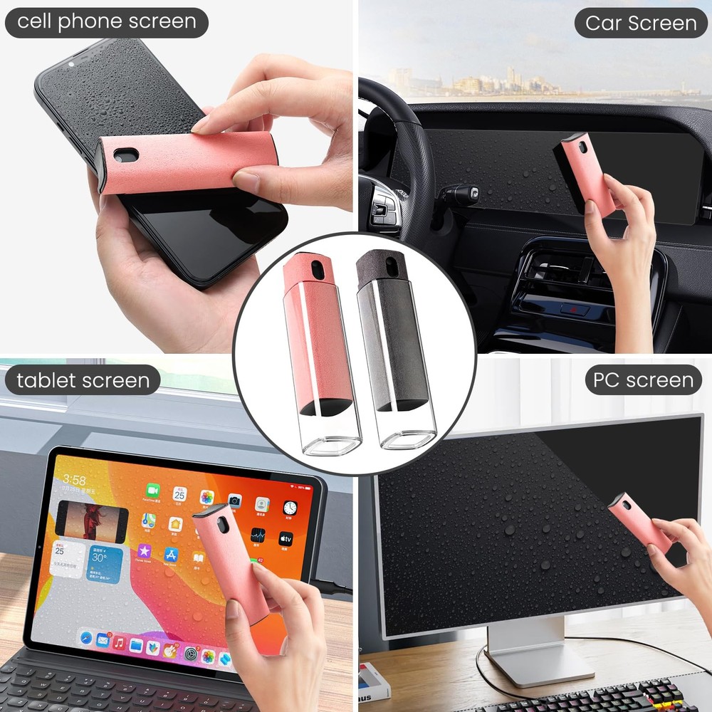2-Pack Touchscreen Cleaner Kit – Spray & Microfiber for Phone, Tablet, Car