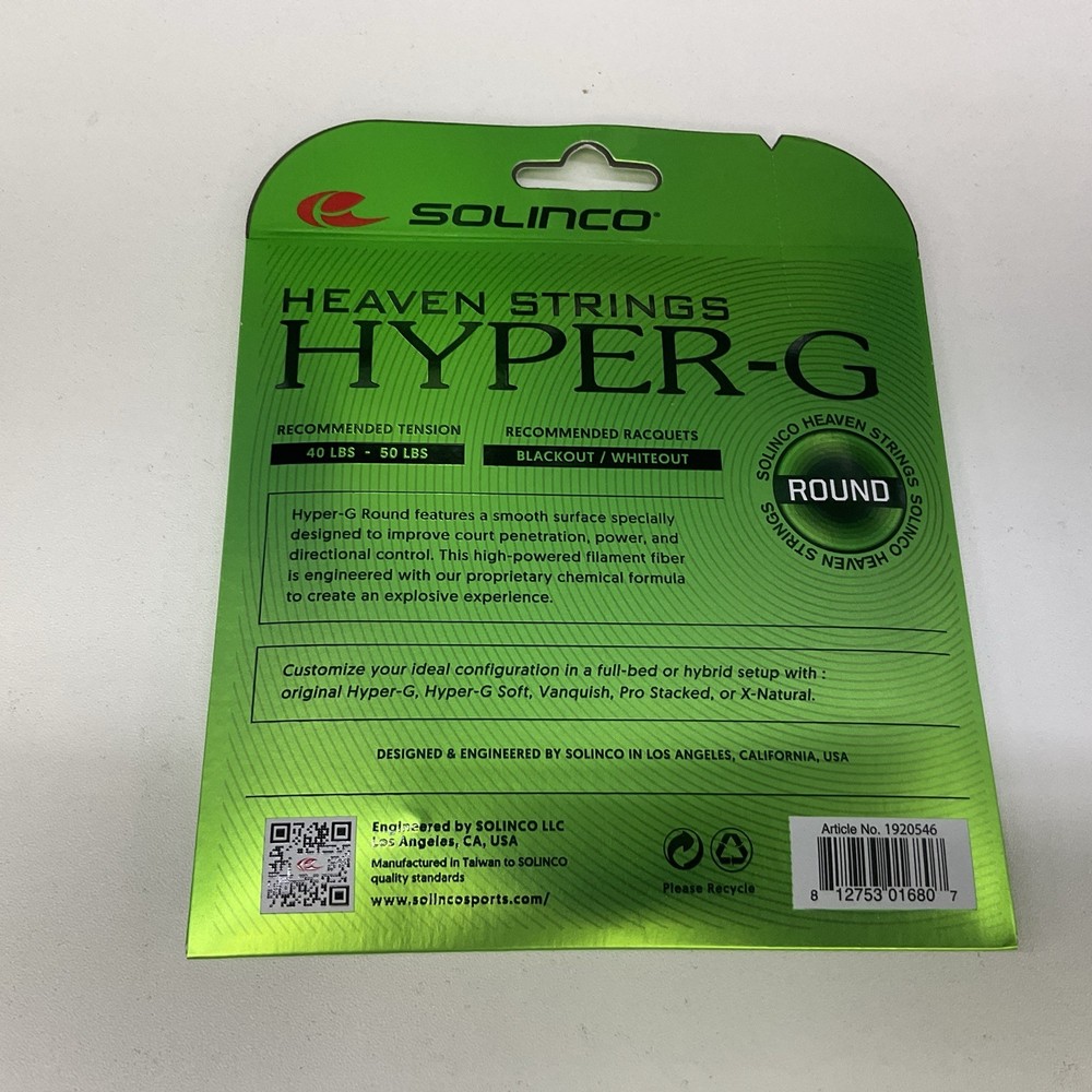 3 Pack Solinco Hyper-G Round Polyester 16g/1.30mm Green