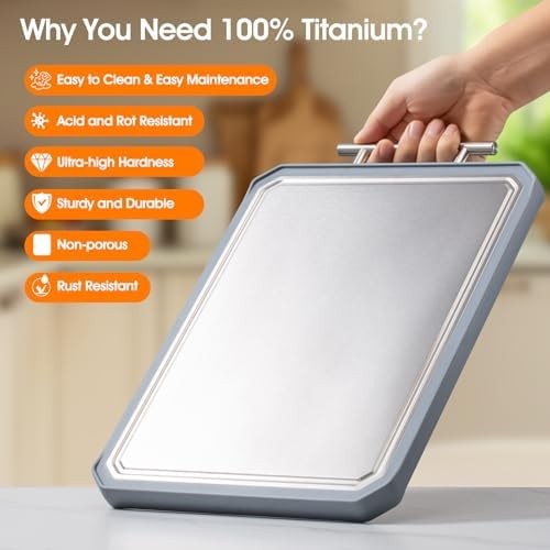 Titanium Cutting Board Double Sided Wheat Straw Large 16x11