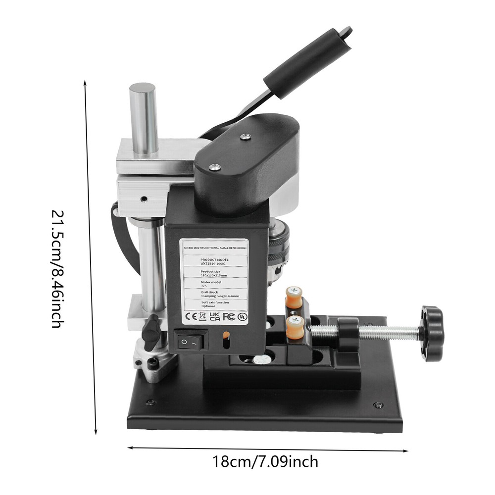 Power Bench Drill, Mini Drill Press, Adjustable Speed Electric Drilling Machine