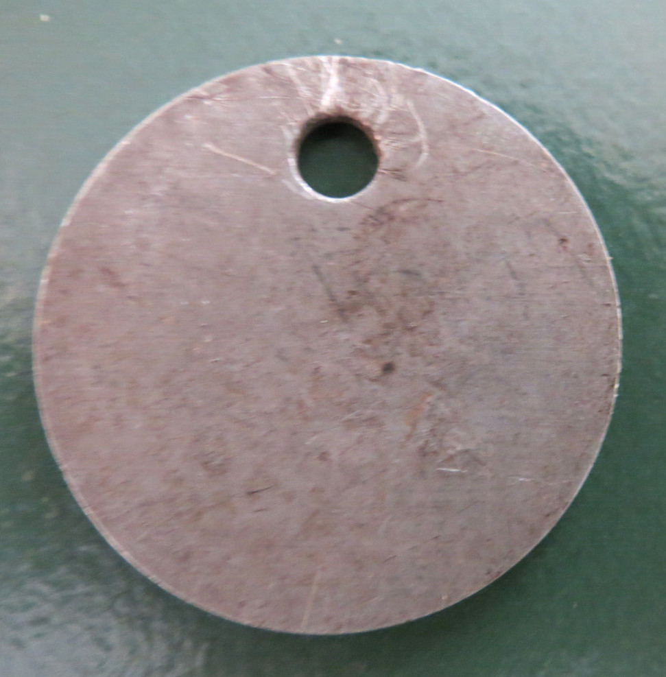 GRIMETHORPE Colliery Pit Check Tally - marked GRIMETHORPE COLLIERY 234