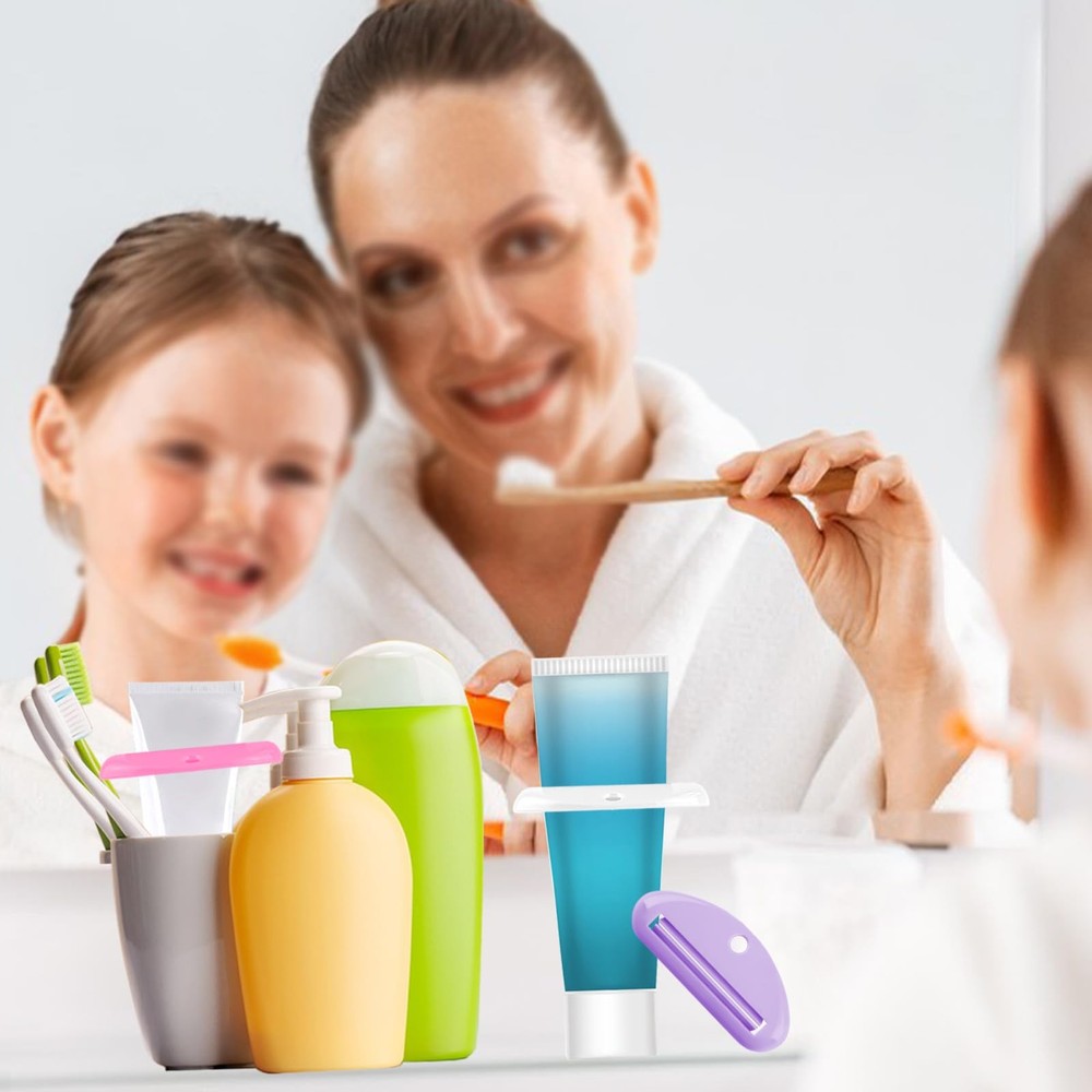 4 Pcs Toothpaste Squeezer Plastic Toothpaste Tube Squeezer Dispenser Clip