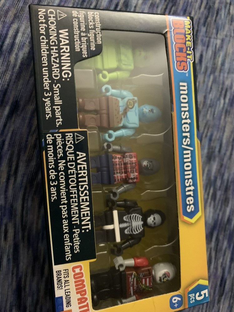 MAKE-IT BLOCKS Superheroes 5 Pack Set Different Figures