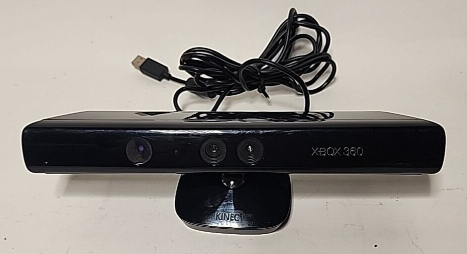 Official Microsoft Xbox 360 Black Kinect Sensor Bar Model 1414 Good Working Cond