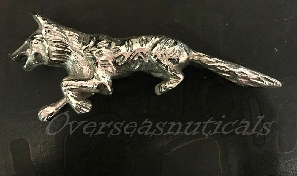 Nautical solid Brass Vintage Fox Handle collectible Walking stick