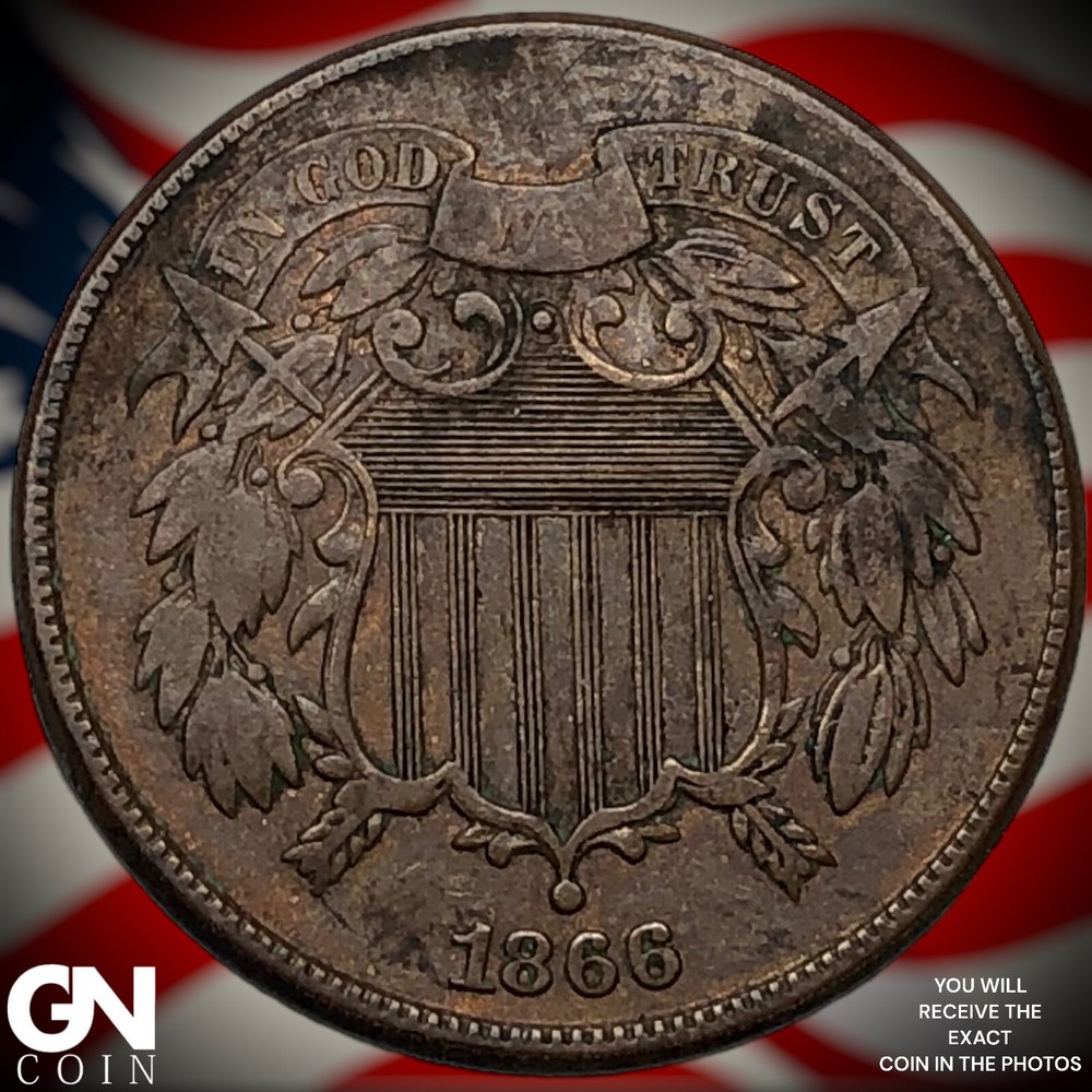 1866 2 Cent Piece X0698