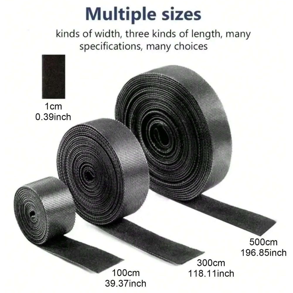 1-5m Reusable Hook and Loop Cable Tie Adjustable Cable Organizer Tape Cord Wrap
