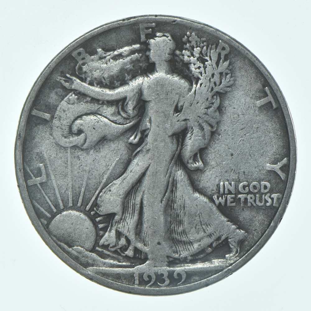1939-S Walking Liberty Half Dollar CIRC VG+ 90% Silver