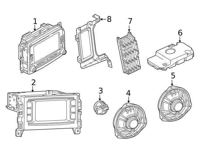 Genuine Mopar Amplifier Bracket 68201975AA