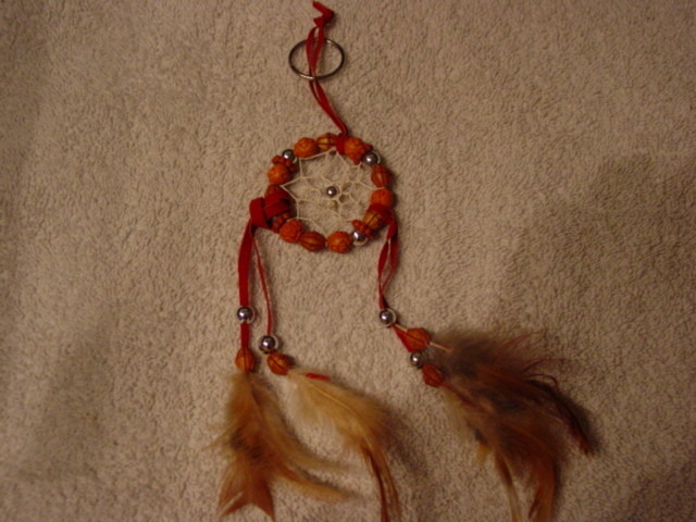 DREAMCATCHER BEADED KEYCHAIN (RED COLOR)