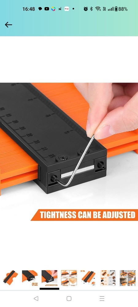 Contour Gauge Duplicator with Lock, Precisely Copies Irregular and Awkward...
