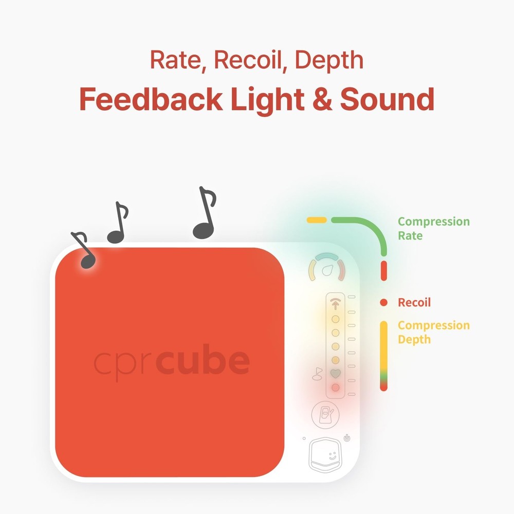 CPRCUBE 3 – CPR Training Kit | Visual & Sound Feedback Device for Trainers an...