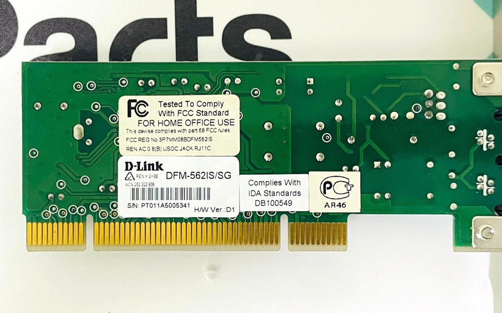 D-LINK DFM-562IS/SG PCI Modem Card M01-562IS-E10