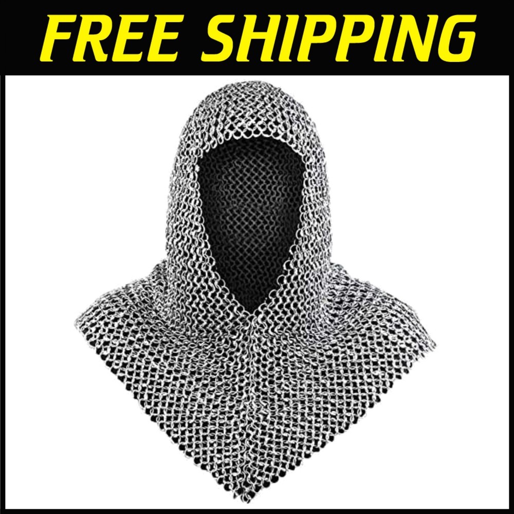 Rust-Resistant Chainmail Hood, 18.75"
