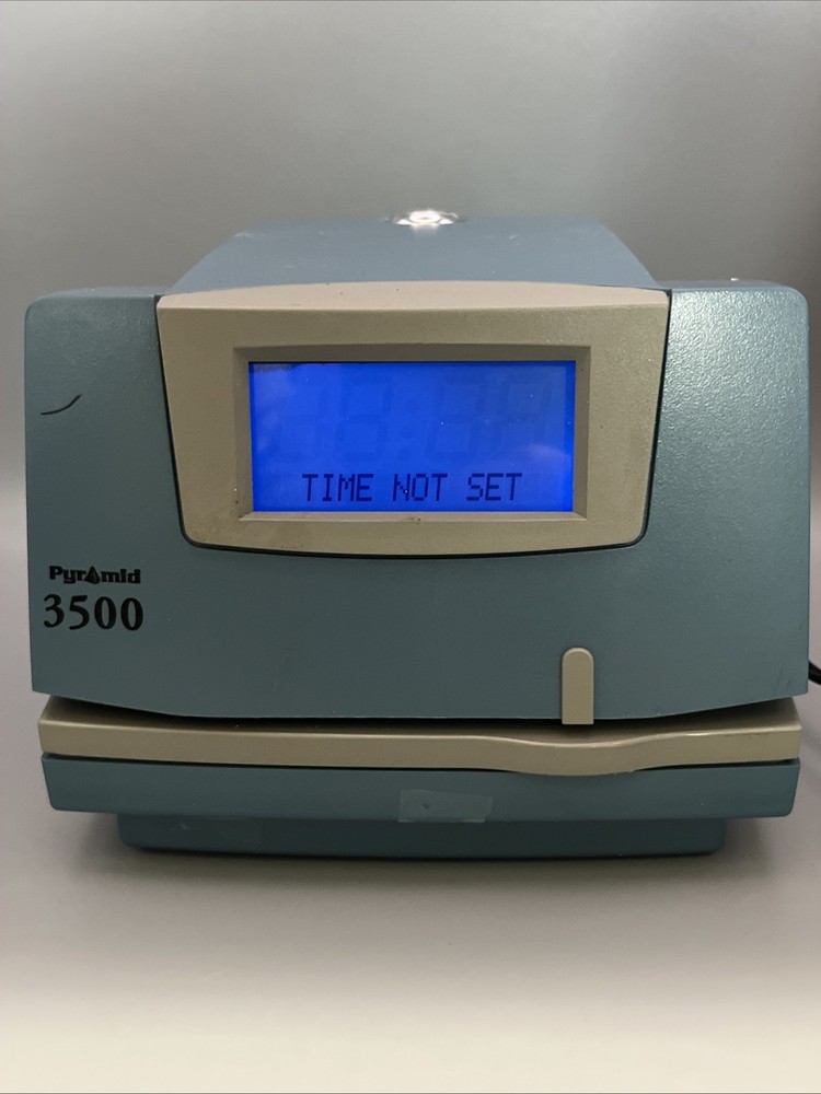 Pyramid 3500 Employee Time Clock w/ Power Adapter No Key