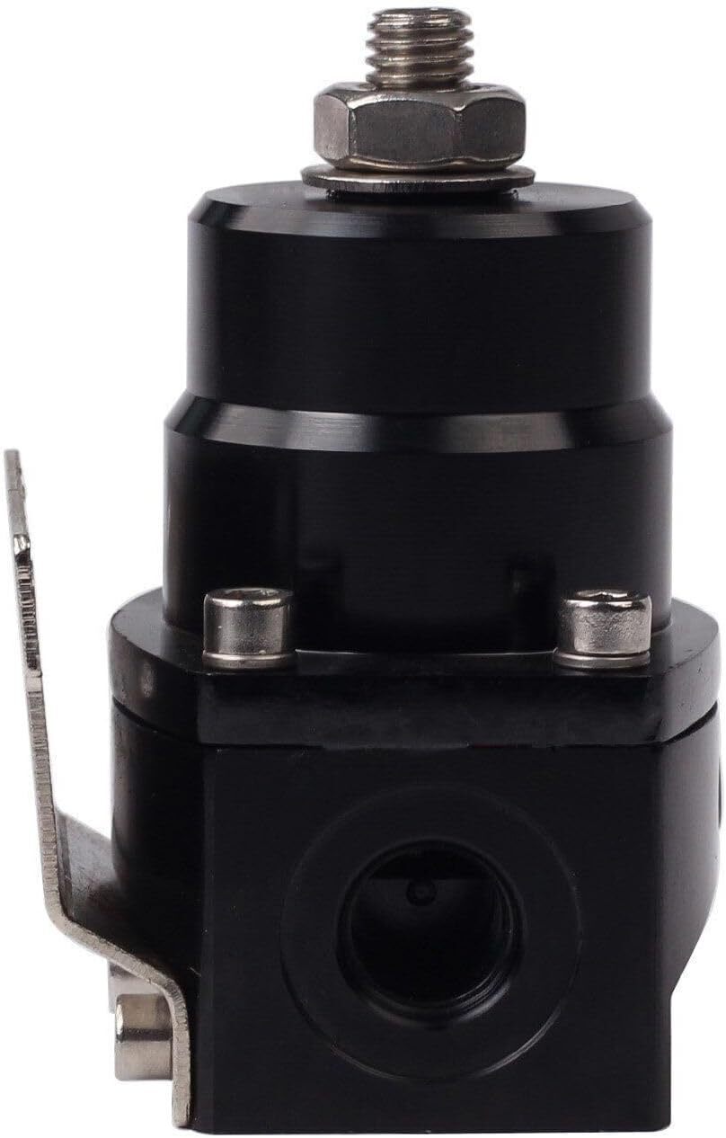 Universal Black Adjustable Fuel Pressure Regulator Kit 100psi Guage AN6 Fitting