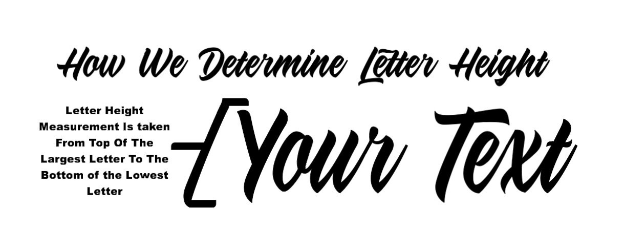 Custom Text Vinyl Lettering Transfer Sticker Decals Any Text-Numbers-Any Font v6