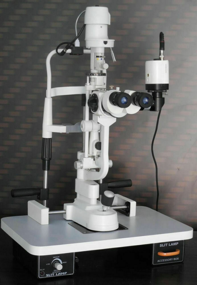 Slit Lamp 5 Stepper With Applanation Tonometer Beam Spiltter & Camera