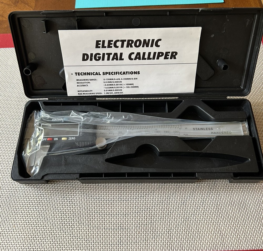 Electronic Digital Caliper 6” Stainless Hardened