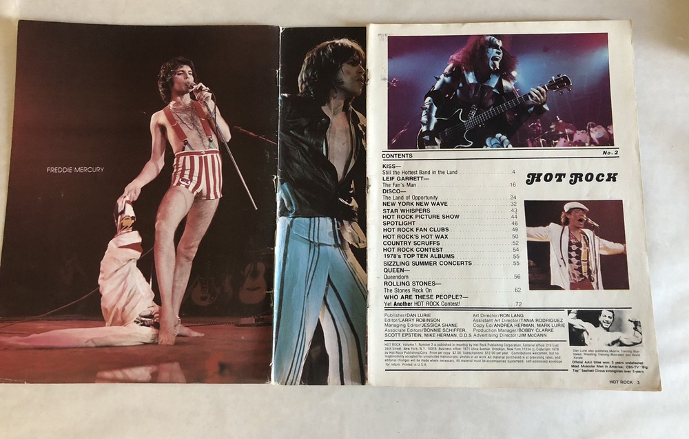 Hot Rock Superstars Magazine KISS Queen Rolling Stones *READ*