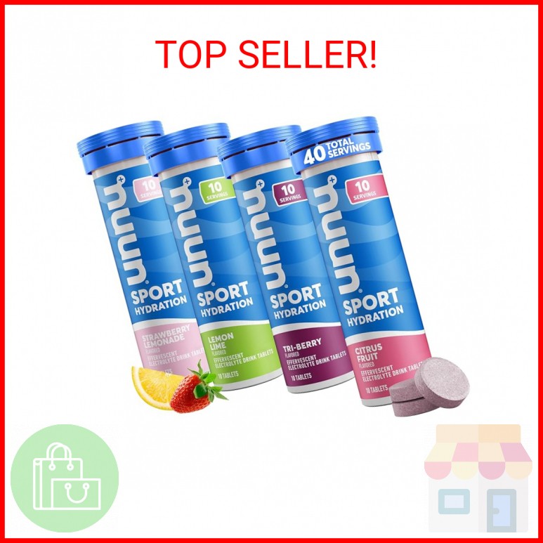 Nuun Sport Electrolyte Tablets for Proactive Hydration, Mixed Flavors, 4 Pack (4