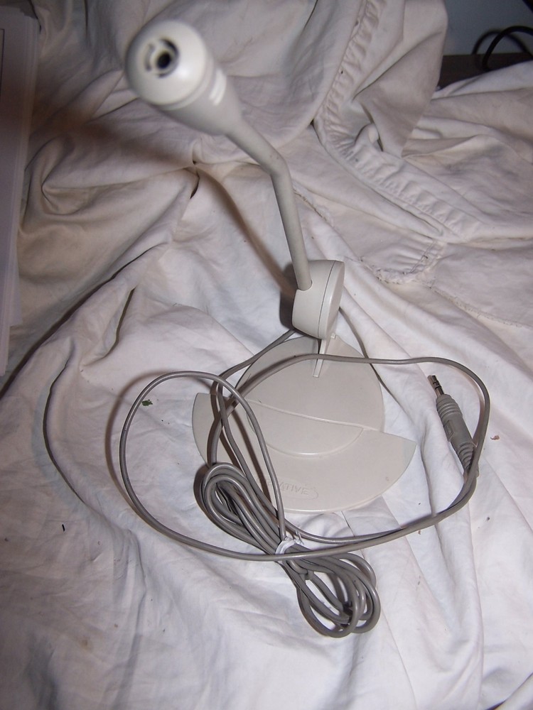 Vintage Creative Telex PC Computer Microphone  Mic & Stand