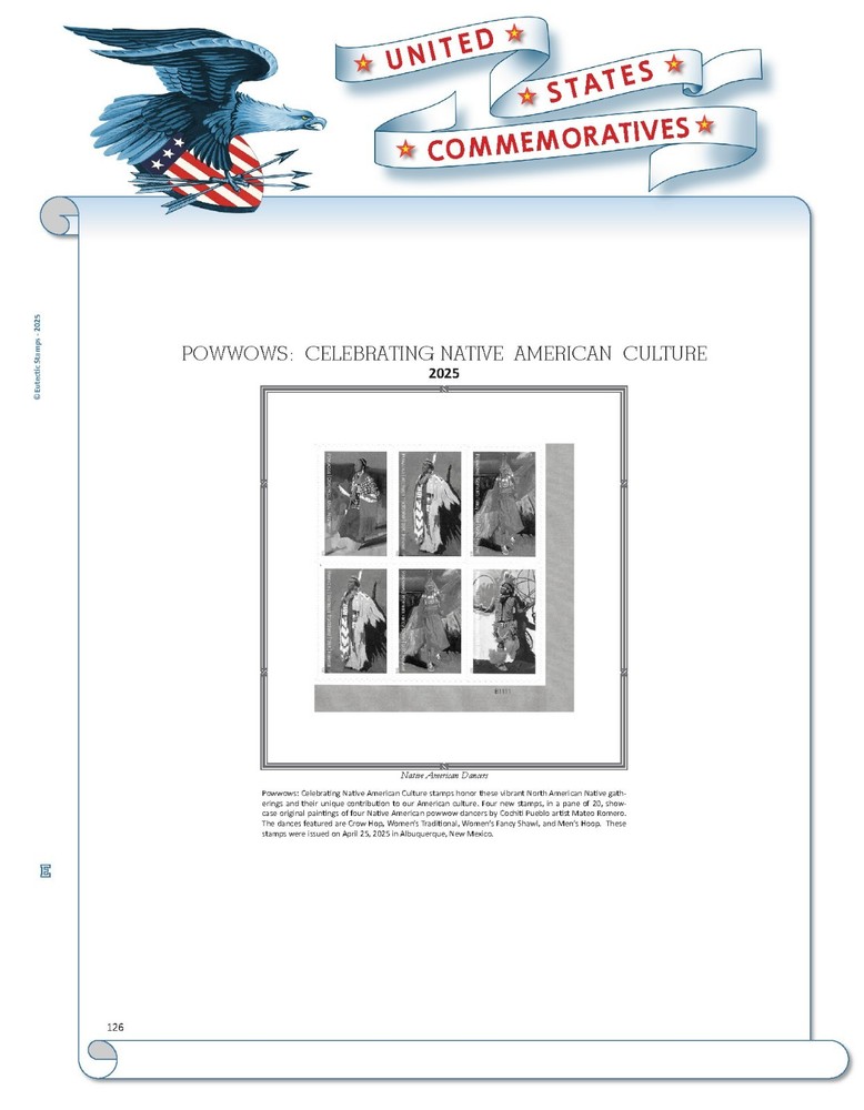 2025 U.S. Commemorative Plate Block Supplement (White Ace Alternative)