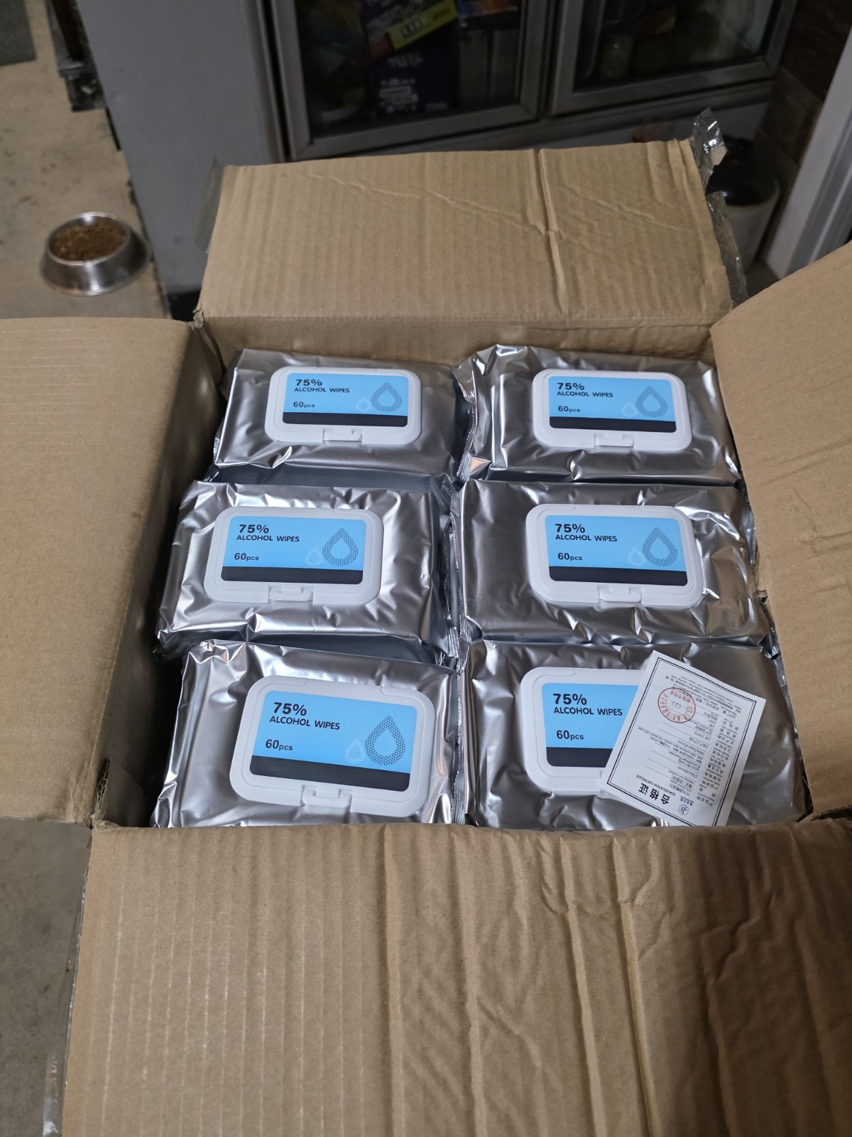 1440 75% Alcohol Wipes 24 Pouch Case