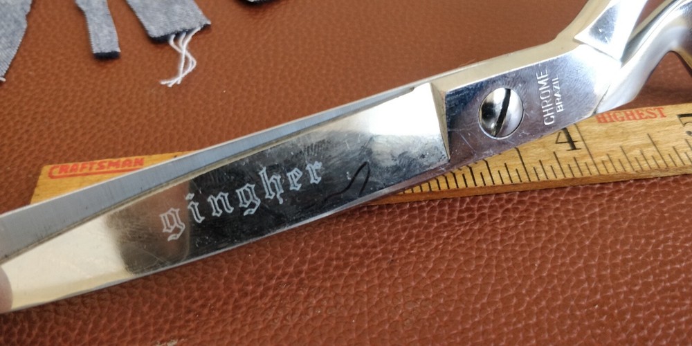Gingher Chrome 8” Dressmakers Scissors made in Brazil