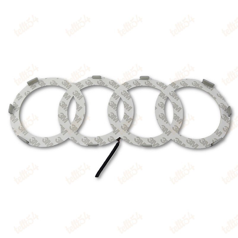 Chrome For Audi Grille Front Hood A1 A3 A4 A5 A6 A7 Q3 Q5 Q7 LED Emblem White