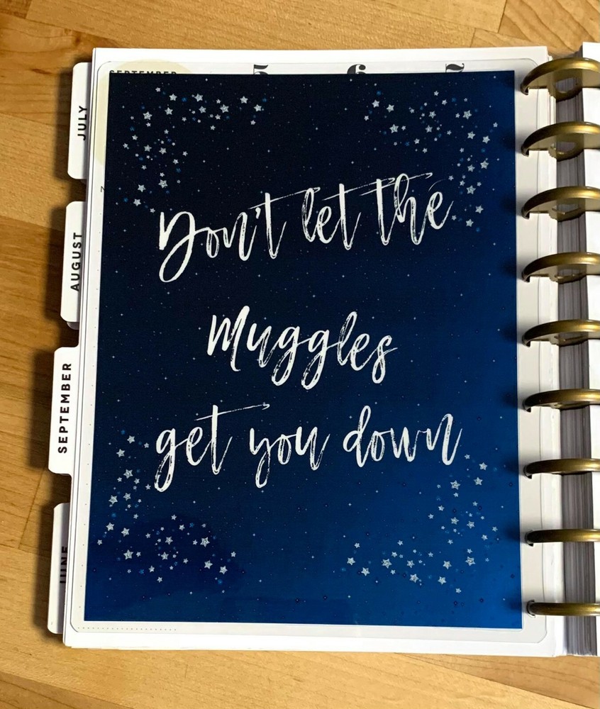 Muggles Two Sided Dashboard for use w/ Happy Planner
