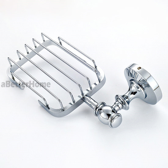 Trending Solid Brass Chrome Bathroom Shower Soap Dish Holder Basket for Bath NEW