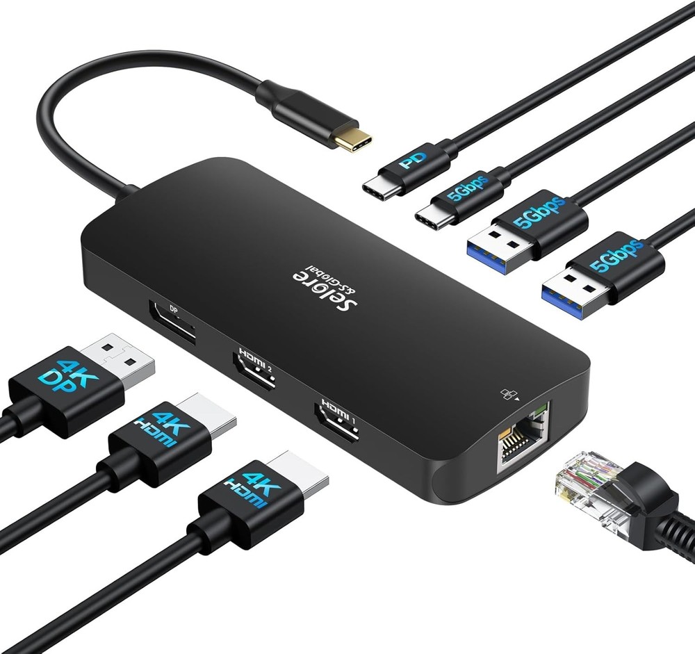 USB C Docking Station Thunderbolt 3/4/5 Compatible