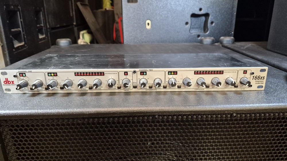 dbx 166XS Compressor Limiter Gate 2-Channel Rack Mount Pro Audio
